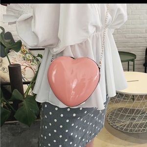 Love Heart Shaped Hard Shell Chain Shoulder Crossbody Bag